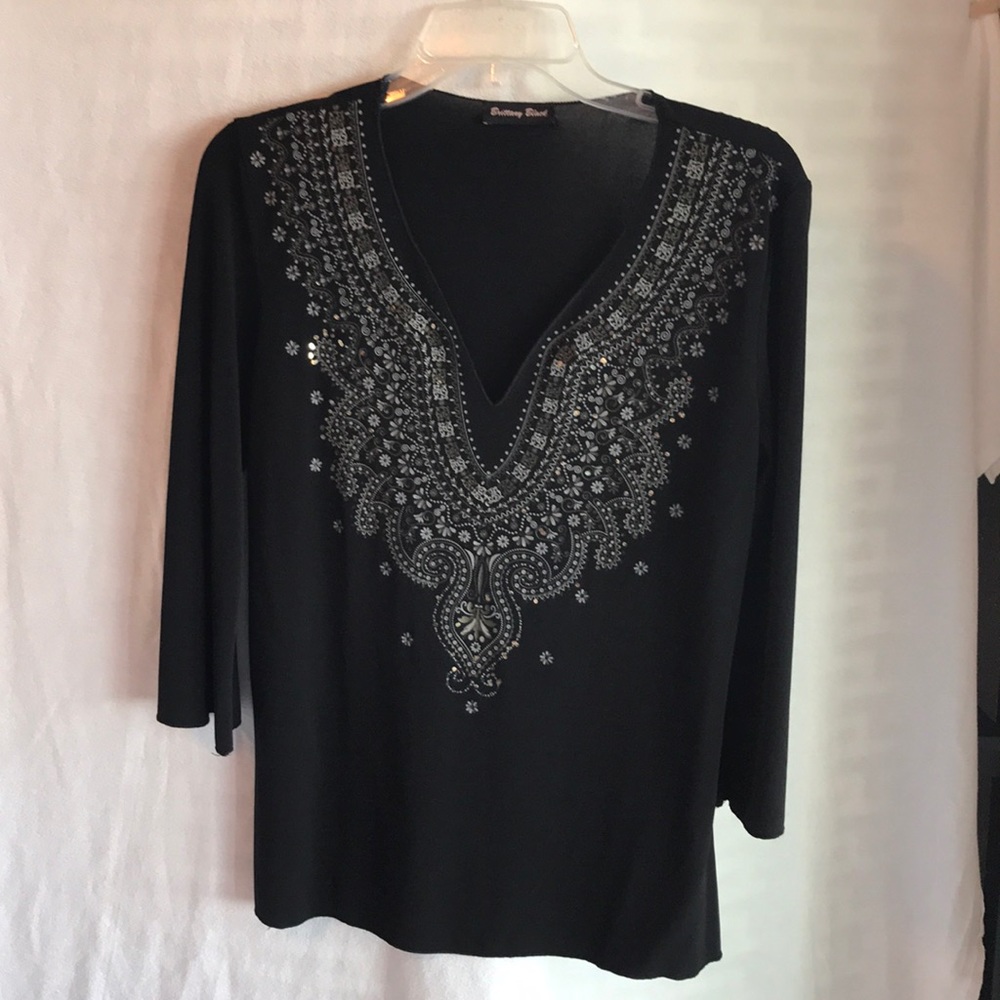 Black long sleeve blouse
